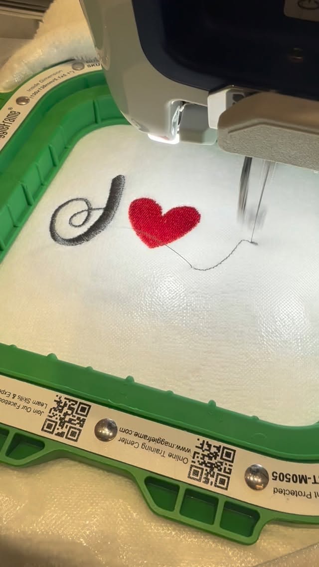 Love is in the air #embroidery #riverfrontdesigncreations #customembroidery #valentinesday #valentinesdaygifts