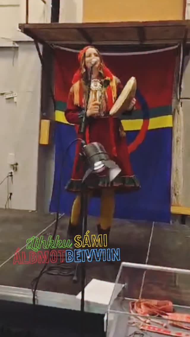 "Sámieatnan duoddariid" - Nils Aslak Valkeapää.
Sámi peoples yoik on sámi peoples day 💙💚❤️💛