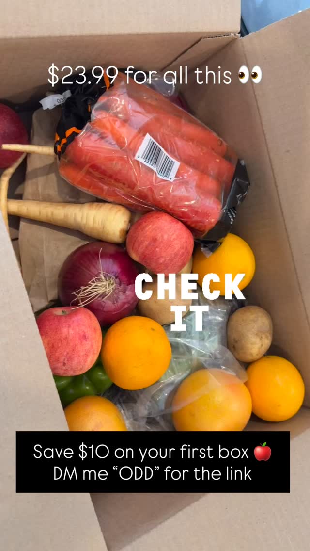 So…I’ve been ordering from @oddbunchcanada for a little while now and honestly, it’s been amazing. The value is great, the produce is fresh, and I love the idea of saving food that doesn’t look “perfect” but tastes incredible.
I’m a straight-from-the-garden kind of girl, so flavour matters more to me than looks. This box even got me trying persimmons for the first time — and I loved them!
With grocery prices being so high lately, this has been such a helpful (and delicious) way to save.
They currently deliver in Ontario, Quebec, British Columbia, Alberta, Saskatchewan, and Manitoba.
If you’ve been thinking about trying it, you can get $10 off your first order using my referral link (and I get points too — win-win 💚).
Just DM me “ODD” and I’ll send you the link!