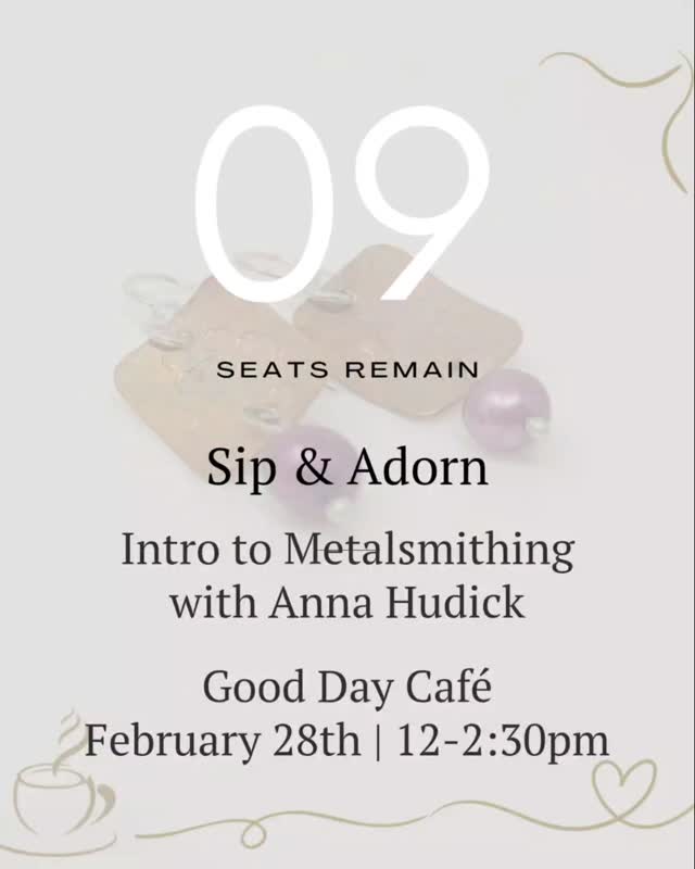 This class skips soldering, but not technique. 9 seats remain - link in bio.
#insidemylocket #Handmadeisbetter @gooddaycafe_elkton