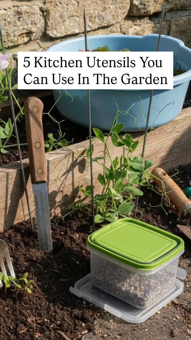 Did you know these 5 kitchen staples can save you money in the garden?
1. Fork: Perfect for aerating soil around delicate plants, digging seedlings out of modules or gently weeding without disturbing roots.
2. Knife: Great for dividing perennials, harvesting tough-stemmed veggies, or opening seed packets.
3. Washing Up Bowl: An excellent, portable container for mixing small batches of soil, carrying harvested produce, or even a mini-pond feature!
4. Skewer: Ideal for testing soil moisture deep down or creating pilot holes for seeds and small seedlings.
5. Plastic Container: Reuse those takeout containers to store seeds, collect small cuttings, or even as mini propagators for starting seeds!
Donāt rush to buy expensive garden gadgets when youāve got these versatile tools hiding in your kitchen drawer! What are your favorite kitchen-to-garden hacks? Share below! š
#gardenhacks #gardeningtips #gardening