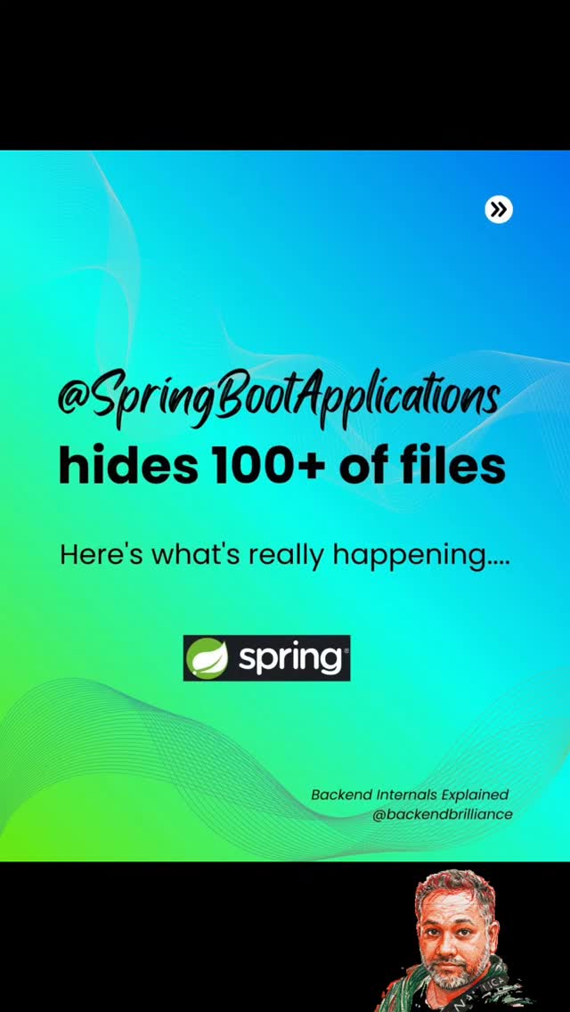 @SpringBootApplication seems simple, but it's doing a LOT behind the scenes.
Most developers don't realize Spring Boot auto-configures 100+ beans on startup. That's powerful... but also dangerous if you don't understand it.
Here's what's really happening:
1. Classpath scanning
2. Conditional bean creation
3. Property-based configuration
4. Opinionated defaults
The problem? Most devs can't explain this in interviews. They just say "it works magically."
Want to stand out? Learn the internals.
Next post: How Spring manages bean lifecycle
---
#SpringBoot #Java #BackendDevelopment #SoftwarEngineering #TechEducation
CodingTips JavaDeveloper LearnToCode BackendEngineering SpringFramework