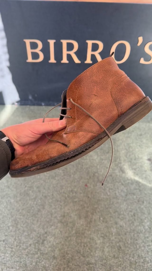 #vibramgumlitesole and new mock welting fitted to these brown boots
#vibramsole #shoerepair #colne #lancashire