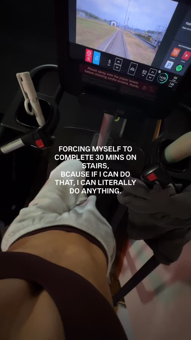 Forcing myself to do 30 minutes of stairs every week because if I can do that, I can do anything😅😮💨
#stairmaster