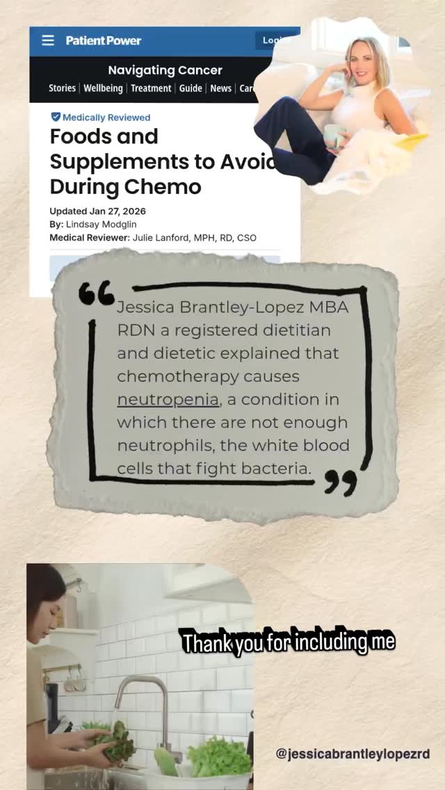 Honored to be featured in @cancercareirl sharing insight on foods and supplements to avoid during chemotherapy.
Supporting patients with clear, evidence-based nutrition guidance during treatment matters deeply to me. Grateful to contribute to conversations that help people feel informed and empowered. 🤍
#reallifenutrition #cancernutrition #registereddietitian