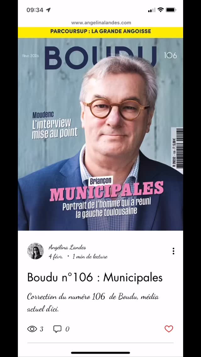 Le changement, c’est maintenant !
Direction votre bureau de tabac le plus proche pour vous procurer le dernier numéro de Boudu amplement consacré aux municipales, mais pas que… !
#toulouse #occitanie #media