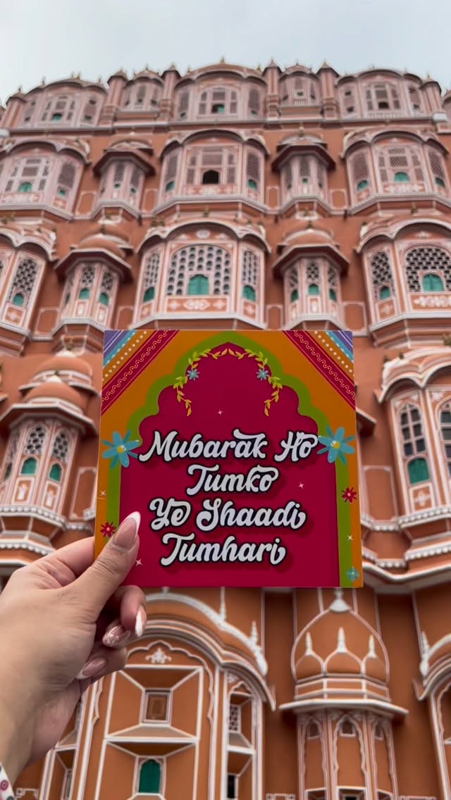 From our Jaipur series:
Red & pink sandstone hues meet rajasthani arches, the perfect wedding card for the bride & groom!
#jaipur #pinkcity #sistersquad #greetingcards #celebration
