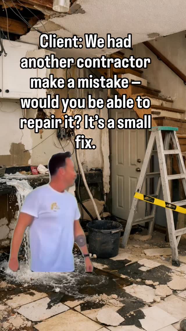 Honest question:
“Can you fix another contractor’s mistake? It won’t take long.”
Reality check: correcting bad work takes time, skill, and experience — and doing it right matters.
Have you run into this before? 👇
#DesignBuildLife #ContractorProblems #FixingMistakes #ConstructionReality