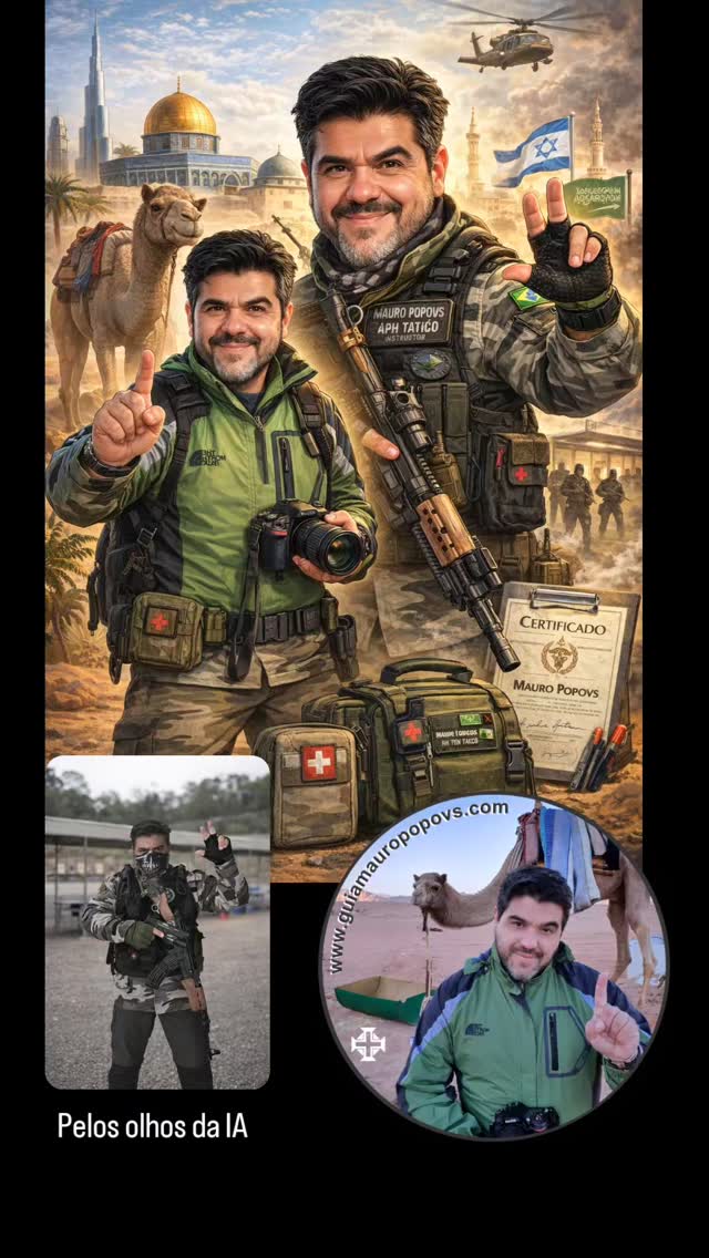 Ao invés de me contratarem como guia, vão me contratar para defender a Ucrânia daqui a pouco. Segundo a visão da IA.