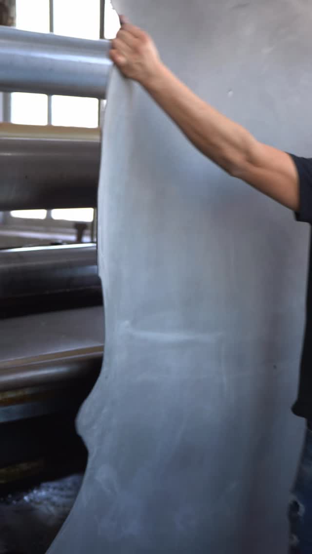 Grey Bootlegger Double Butts on the wax line. They may look light now. But by the end this heavyweight belt leather will be a dark grey with insane pull-up! #leather #madeinamerica