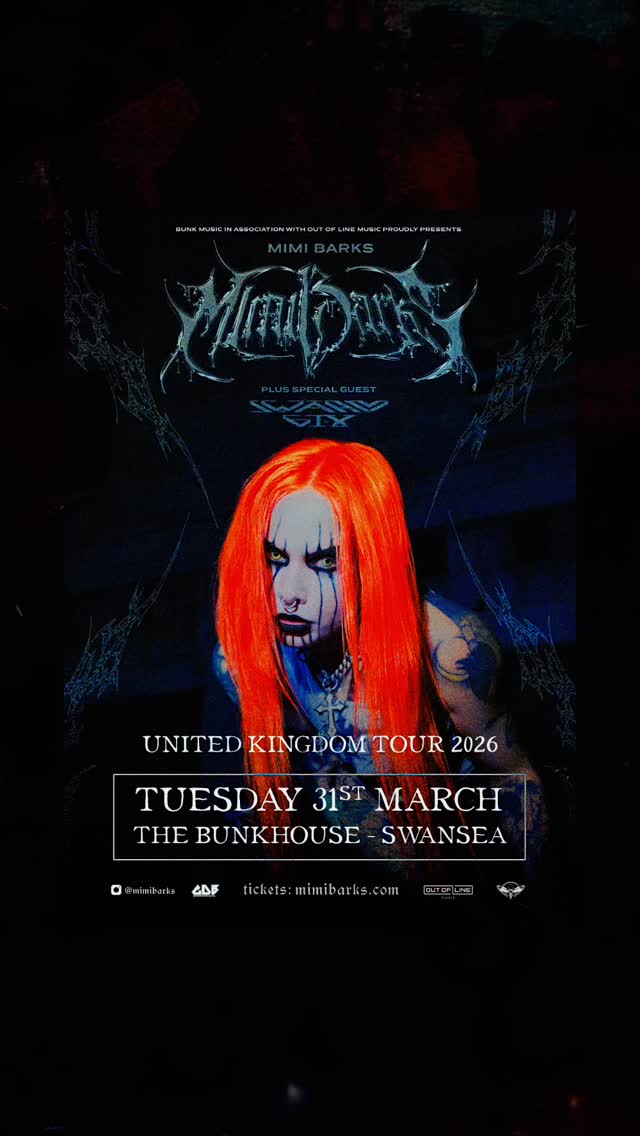 𝐌𝐈𝐌𝐈 𝐁𝐀𝐑𝐊𝐒!
Next month, experience Berlin’s dynamic & hard-hitting Doom Trap rising star! 🔥
Rooted in the collision of metal, industrial energy and trap, Mimi is known for powerful and dark live performances that feel like emotional exorcisms. Previously playing Download, Wacken Open Air, Bloodstock, Boomtown, 2000 Trees + more, she celebrates new music and launches the UK tour at The Bunkhouse! 💀⚡
For fans of: Scarlxrd, Linkin Park, Ghostemane, Ho99o9, Poppy, Spiritbox.
@mimibarks is joined by special guests:
• SWARM6IX - Heavy trap metal / industrial / nu-metal @swarm6ix
📅 TUES 31 MARCH
🕕 Doors 18.00
🎟️ £15 ADV
GET TICKETS ➤ tinyurl.com/mimi-barks-swansea
/ thebunkhouseswansea.com / Link in Bio