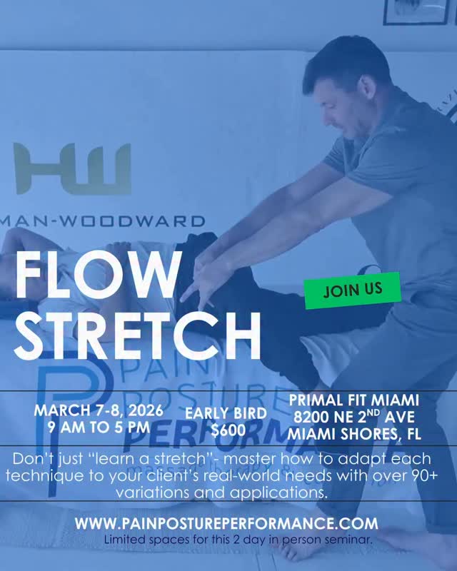 🗓 March 7-8
FlowStretch Level 1 — Foundations Weekend
📍 Miami, FL
Learn our PPP Flagship Stretching Protocols
Flow Stretch is the perfect entry point for therapists who want to master the art of table-assisted stretching—one of the most in-demand and effective ways to elevate bodywork results. lol
In this course, students learn how to seamlessly integrate assisted stretching directly into table sessions—enhancing mobility, reducing tension, and creating immediate, noticeable changes for clients without disrupting treatment flow. Emphasis is placed on therapist body mechanics, safe joint positioning, and smooth transitions so the work feels effortless, supported, and deeply therapeutic.
By the end of this course you’ll have a foundational full body table-based stretch routine you can start using right away—helping you deliver longer-lasting results, stand out professionally, and work more efficiently while protecting your career longevity.
.
#stretchtherapy #sportsmassage #sportsmassage #miamistretching #massagetherapy
@kikiprz @danny_christie_miami @primalfitmiami