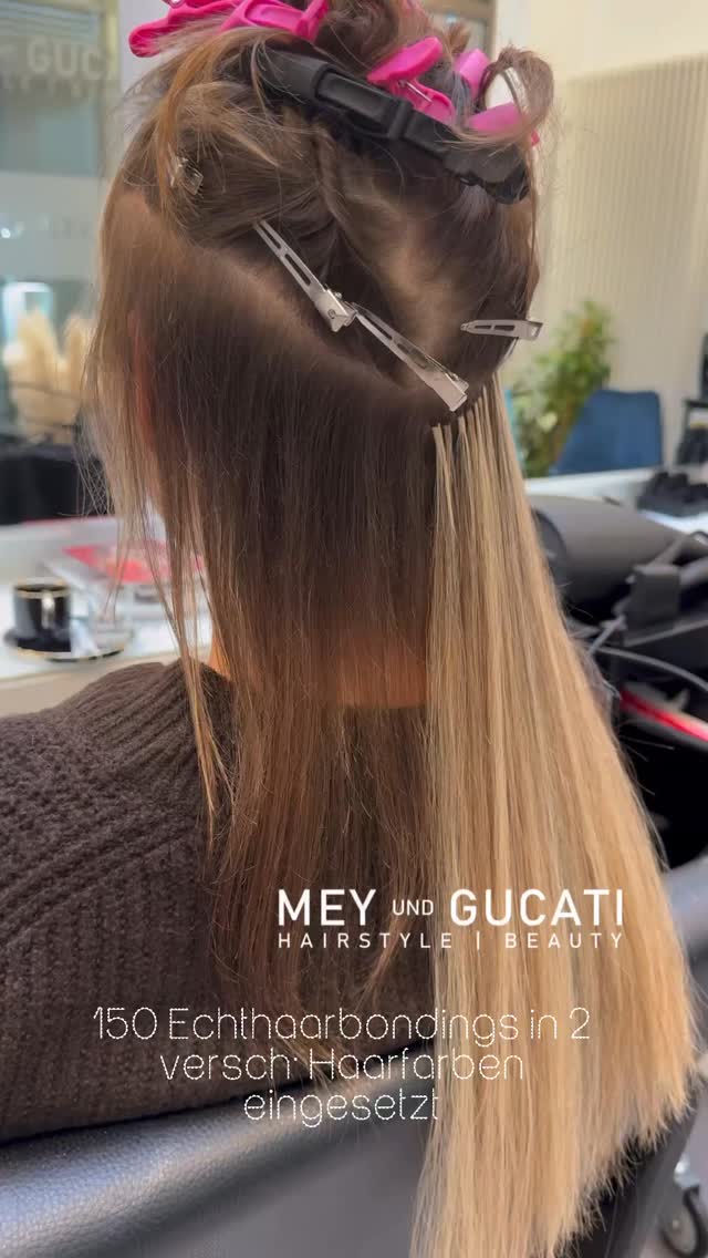 Haarverlängerung mit 150 Einzelsträhnen in einer 40cm Länge @greatlengths #keratinbondextensions #ultrasonic #hairlikeyou #simplycreative #yestoblonde