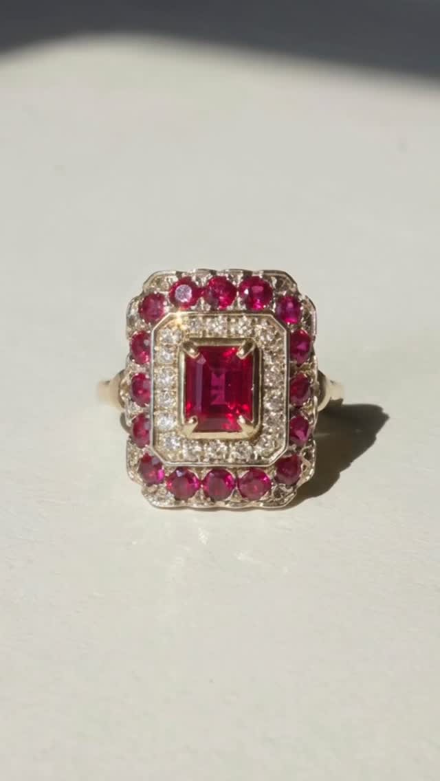 A ruby carries its own kind of warmth, deep, vivid and quietly powerful.
Set in 18-carat white and yellow gold and framed with diamonds, this ring balances strength and softness in equal measure. Within the design, four subtle “Mmmm” letters are woven into the pattern, a small, intimate detail symbolising delight and joy.
A piece to mark love, to honour passion, or simply to celebrate something meaningful.
#jewellery #gold #ring #love #poetry