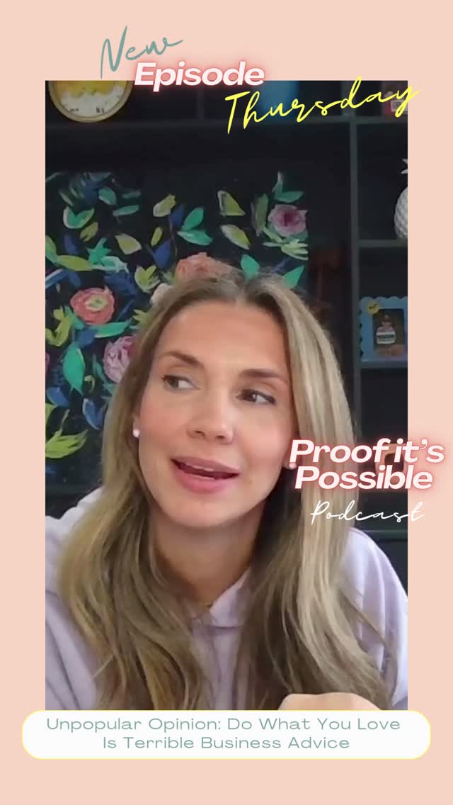 This week, we're sharing an unpopular opinion: "Do what you love" is bad business advice. We're discussing why turning your hobby into a business can be a huge mistake, and what questions you need to ask yourself to make sure it's the best choice for you and your business's future. Let us know in the comments: Are you someone who has turned your hobby into a business? We'd love to hear your experience!
Tune in on Apple Podcasts: https://podcasts.apple.com/us/podcast/unpopular-opinion-do-what-you-love-is-terrible-business/id1701817189?i=1000749428071
#proofitspossiblepodcast #entrepreneurtips #dowhatyoulovelovewhatyoudo #businessstartup #businessbesties