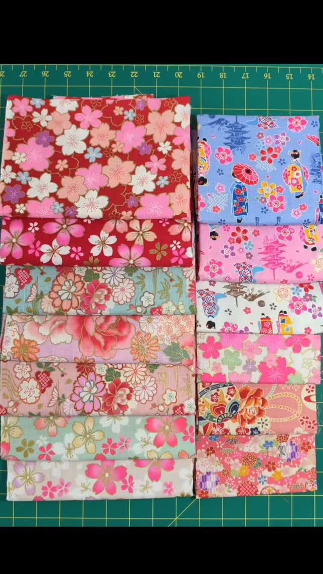 During my recent trip to Japan, I curated these absolutely beautiful cotton gauze fabrics. They're not your typical quilting cotton but I think they'd make beautiful quilts nonetheless. These are all made by the same company called Hokkoh #japanesefabric