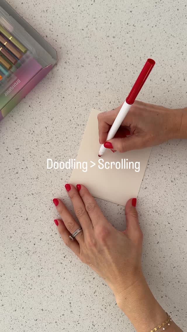 Been Doodling 5 minutes every day.
Not because I’m good at it but because it’s good for me and my brain:) Try it, I promise it will shift your mood☺️💕❤️