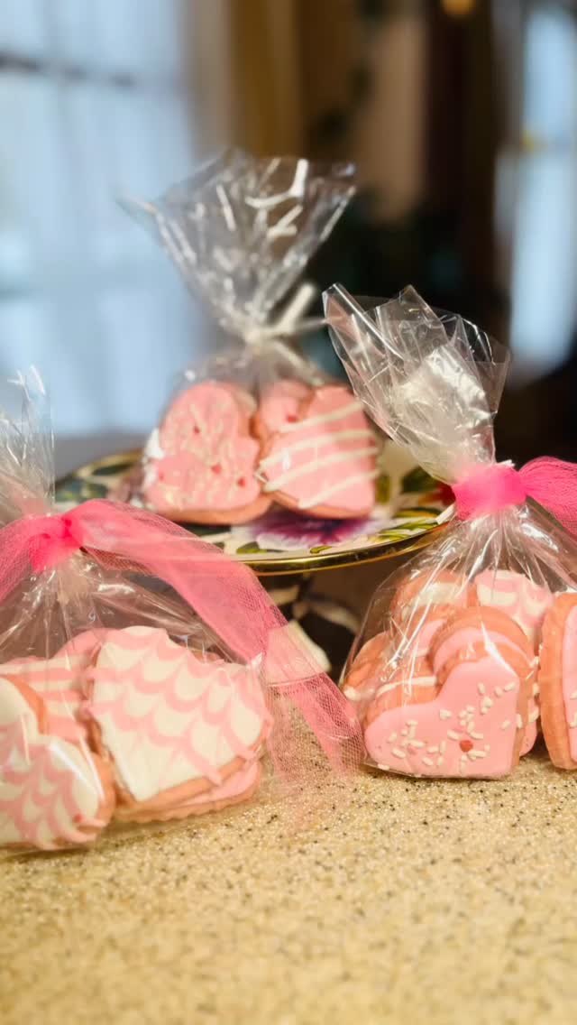 Do you know how hard it is to take a picture of little sugar cookie hearts in their bags? It’s really, really, hard! This is probably the 25th shot and I think it’s OK! You can find these and my other Valentine specials on my website www.cathyscookiekitchen.com. We are delivering this Friday, February 13! Or you can make plans to meet me and pick them up. Enjoy! ❤️