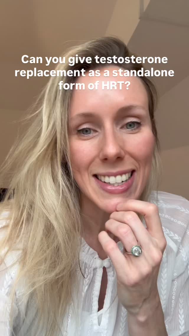 Can you give testosterone on its own, without oestrogen and progesterone? So, in women who are post-menopausal, because they are in a state of oestrogen deficiency, testosterone replacement without oestrogen, will likely lead to aromatisation of testosterone in which some of that testosterone is converted into oestrogen.
Aromatisation has obvious implications for the efficacy of the testosterone treatment, ie you may not gain the same symptomatic benefits from it as you otherwise would do.
Aromatisation is less of an issue for perimenopausal as they are still maintaining some endogenous output of oestrogen from the ovaries.
It’s also worth noting with if you replace testosterone alone, you aren’t benefitting from the health promotional benefits specific to oestrogen therapy in menopause.
So in short, it’s a decision to be taken holistically and individually, bearing in mind all of these factors.
#womenshealth #menopause #hrt #hormones