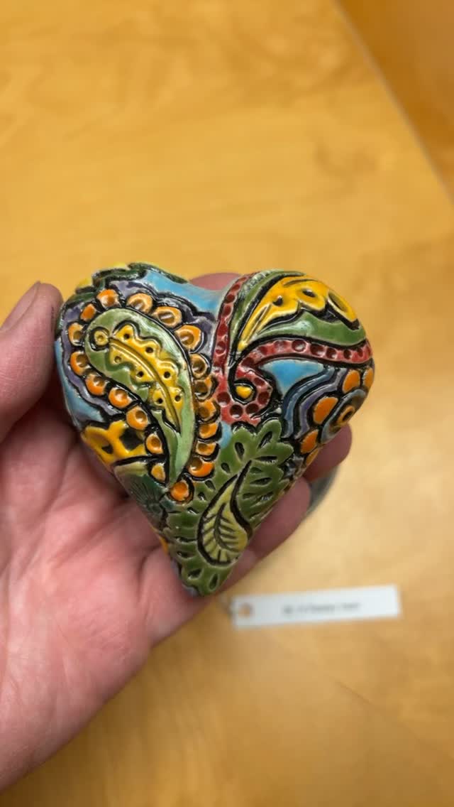 Heart Specimen 96. A Paisley Heart. SOLD and heading to New York! Spreading the love! 💕 #artandenvironments #heartart #heartspecimens #gardenart #paisleyHeart