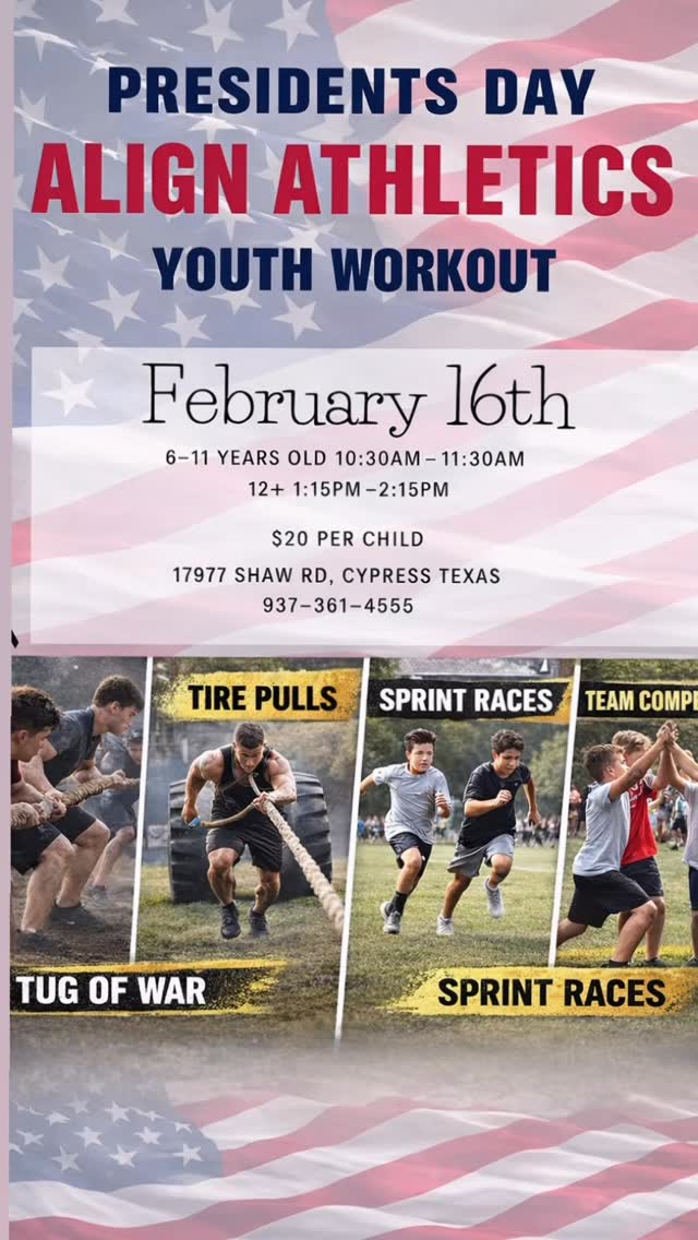 PRESIDENTS YOUTH COMPETITIVE CAMP
This is for athletes who want to push harder.
You will compete.
You will work.
You will earn every win.
Events include:
• Tire pulls
• Sprint races
• Tug of war battles
• Team competitions
Bring your friends.
Show up ready to work.
Bring your best effort from the first rep to the last whistle.
Spots are limited. Register now. LINK IN BIO