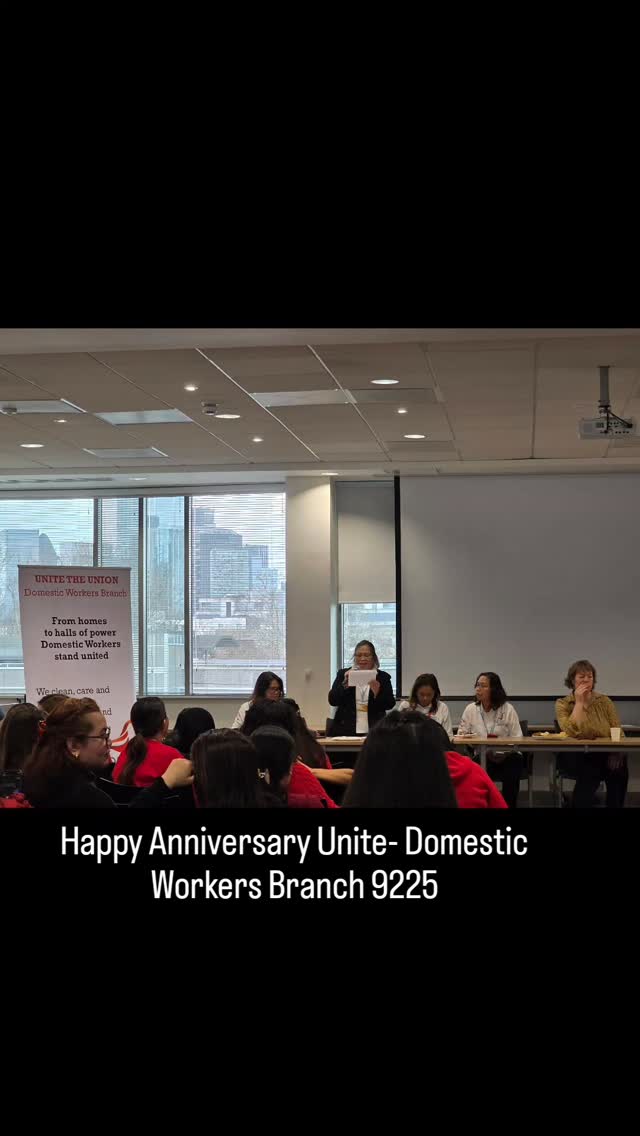 Celebrating Unite the Union - Domestic Workers Branch 9225 first anniversary with open discussion with the Branch committee and Unite officials. Fair Rights for Domestic Workers. Domestic Work is Work.