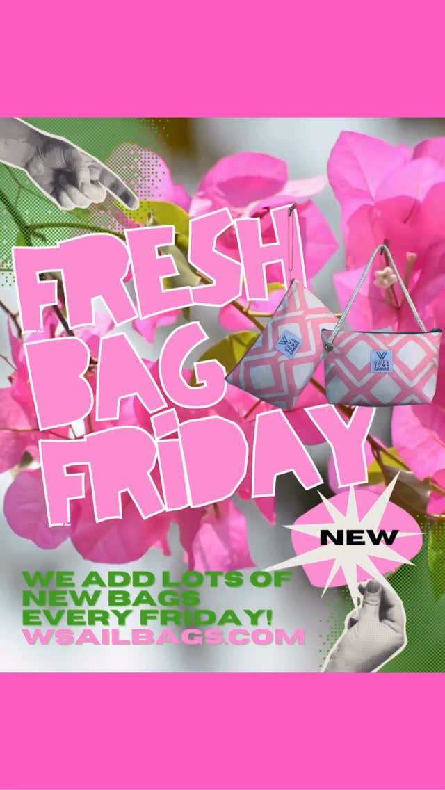 Fresh Bag Friday 🌺🦩👛
A variety of new styles are up on wsailbags.com! Link in bio.