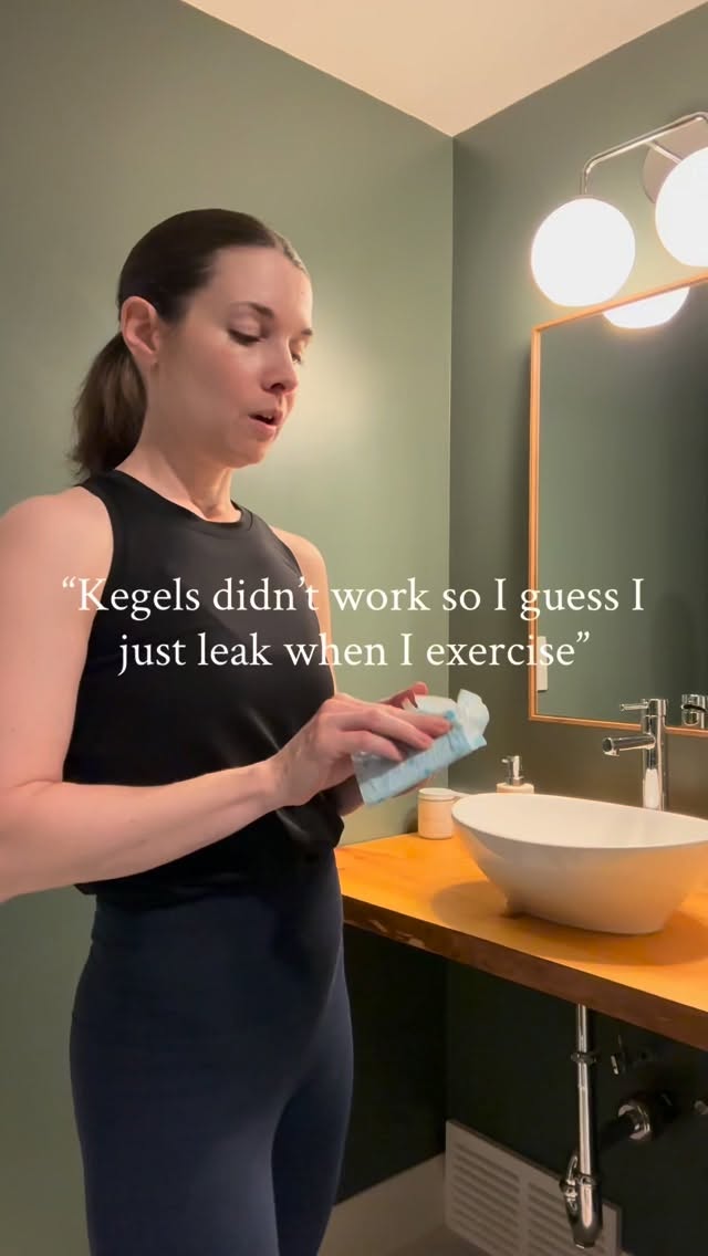 Doing isolated kegels just often isn’t enough for the dynamic roles your pelvic floor has to play.
Pelvic floor muscles need to anticipate movements and be able to respond to running, jumping, slipping, sneezing, lifting, carrying, and more.
Theses muscles also have to coordinate with the other systems in your body like your breath, core, hips, and even feet and shoulders- these all have an impact on if your pelvic floor can do its job.
Without this fluid system, your pelvic floor either:
- isn’t ready to respond
- cannot respond due to too much pressure
- has lost proper coordination and connection to do it’s job well
Yes, this sounds more complicated than kegels.
The good news, though, is that by learning how to support your pelvic floor well, you’re actually teaching your whole body to move well- which means you get to move and feel better in so many ways.
Join me for Core Confidence, my 8 week program that guides you through this full body connection in a progressive and tangible way. I’ve got one spot left in person and two spots left on Zoom. We start March 25th- check out the link in my bio to save your spot!