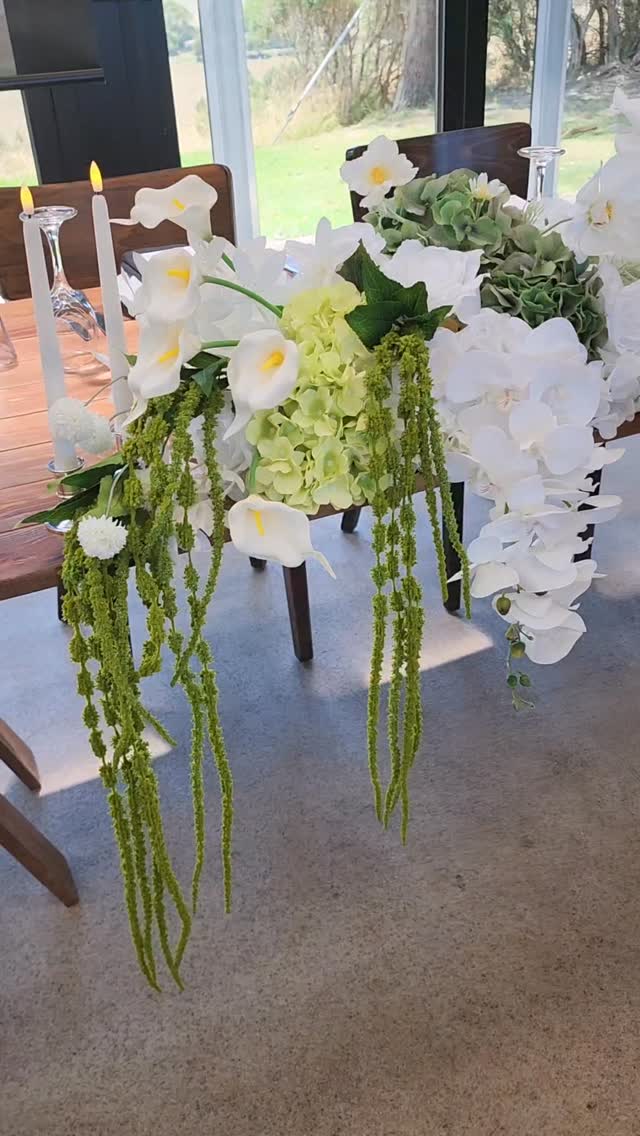 Jade and Johnno, thank you for choosing me to style your wedding at The Grove Gippsland.
White and green ceremony florals with calla lilies, roses, caladium and bells of Ireland, finished with black ribbon details and soft draping. The reception carried it through with bud vases filled with calla lilies, cosmos, roses and trailing amaranthus, all lit by our LED candles.
It was such a pleasure working alongside The Grove team to bring this day together for you both.
I am so grateful to have been part of it.
If you are planning your wedding and want styling that feels cohesive from ceremony to reception, you are always welcome to get in touch.
@thegrovegippsland
@brontethecelebrant
@jadeylucas_
@johnno_lucas1
@decodays
@bouquetsbydecodays
#Decodays #TheGroveGippsland #GippslandWeddings #GippslandFlorist #MelbourneWeddingStylist