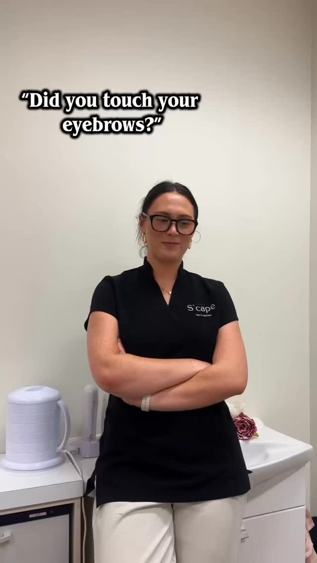 POV you notice someone has touch there eyebrows but they donโt think they have ๐