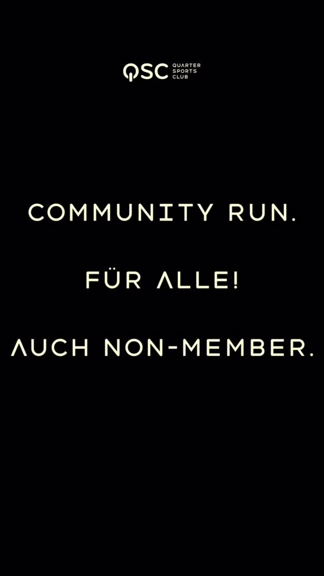 COMMUNITY RUN · FUNDRAISING EDITION
Unser Community Run ist offen für wirklich alle –
egal ob Mitglied, Wellpass oder zum ersten Mal bei QSC.
Bring gern Freunde, Bekannte oder Arbeitskollegen mit
und lauf mit uns für den guten Zweck.
Wir sammeln im ersten Quartal für @stiftung.friedehorst für das Kinderhospiz Jona.
Werde ein Teil davon und laufe mit uns!
🗓️ Jeden Mittwoch
🕖 19:10 Uhr
📍 Treffpunkt & Ende: QSC
📏 5–8 km
🏃 Easy Pace · alle Levels willkommen
👉 So bist du dabei:
– Slot ist in der Wellpass App sichtbar & buchbar
– Anmeldung zusätzlich über QR-Code in unsere
separate QSC WhatsApp Gruppe
– Neue QSCler & Nicht-Mitglieder:
einfach vorbeikommen, mitlaufen und unterstützen
Gemeinsam in Bewegung bleiben.
Gemeinsam etwas bewirken. 🖤
#communityrun #fundraising #Qrew #gymmotivation #fitnesslife