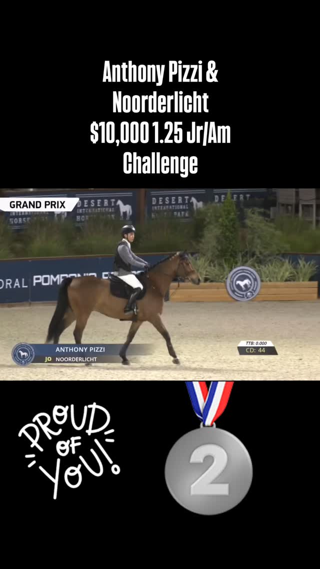 $10,000 1.25 Jr/Am Jumper Challenge! Anthony & North bring home 2nd on the Grand Prix Field!!! Great ride Anthony…cheering from home!!!🤩#jumpingtothenextlevel #teamkmt #proudtrainer