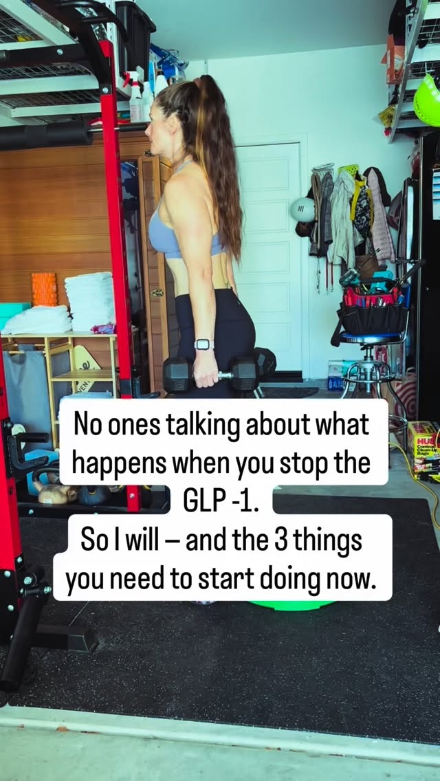 She started her GLP-1 in January.
By March, she could barely finish half a sandwich. By June, she was thrilled to be 28 pounds down.
So she kept doing what “worked.”
Coffee for breakfast. A small salad at 3pm.
Maybe some soup at dinner.
Protein was hit or miss. Meals were inconsistent. Strength training? “I’ll focus on that once the weight is off.”
Then six months later… her appetite started creeping back. Not ravenous. Just… normal. The food noise started getting louder.
And suddenly she realized:
She had no plan for if she adapted to her GLP-1 and certainly not if she needed to stop taking it.
No protein target. No meal structure. No training routine. No plan for what to do when hunger felt louder.
The medication suppressed appetite.
It didn’t teach her how to eat. It didn’t protect her muscle. It didn’t build habits to sustain results.
💡 What you practice during low appetite is what carries you when appetite returns.
✨ If you’re on a GLP-1 right now, focus on:
• Hitting a protein minimum daily not just “eating less”
• Eating at consistent times not waiting until you’re overly hungry
• Strength training at least 2x/week give your body a reason to keep muscle
👉 Learn the most common mistakes to avoid while on your GLP-1 inside my Free Mini-Course so you don’t unintentionally stall your own progress or set yourself up for regain. Link in bio.
