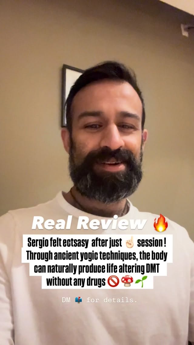Real Review 📝 #DMT , or Dimethyltryptamine, is a powerful psychedelic 🍄 🌱 that rapidly shuts down the brains’s Default Mode Network 🧠 in order to induce life altering and otherworldly 🚀 experiences in the quantum. Through specific #yoga and #breathwork techniques, one can induce these benefits without 🚫 any drugs! DM 📫 for details. #cdmx