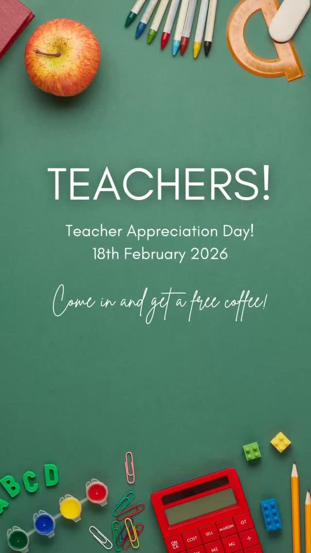 THANK YOU to our incredible educators! ☕️❤️
Want a free coffee? Come in with your educator badge and claim yours!
#coffee #local #twyford #teacherappreciationday