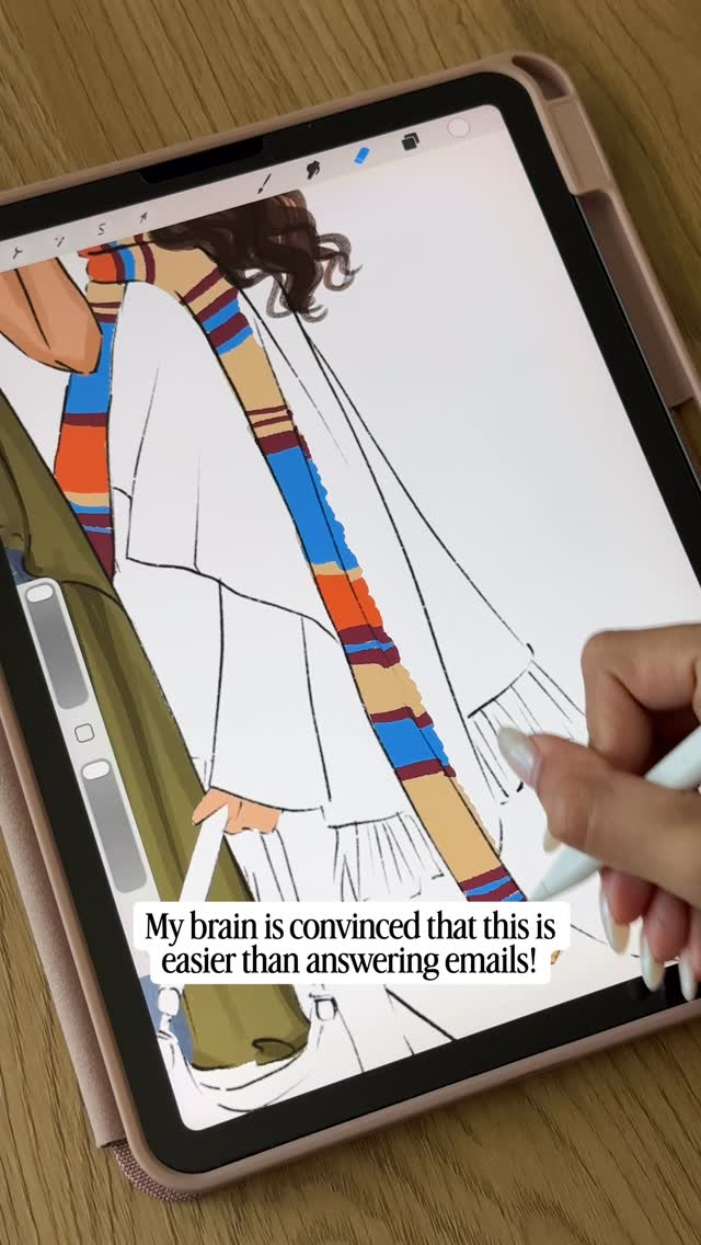 Always choosing to draw cute outfits instead of doing literally anything productive! ✍🏼✨
#fashionillustration #digitalart #procreate #fashionartist #fashionsketch