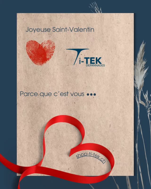 ❤️ Offre valable du 13 au 15 février ❤️
Commandes sur : shop-ti-tek.ch ou info@ti-tek.ch