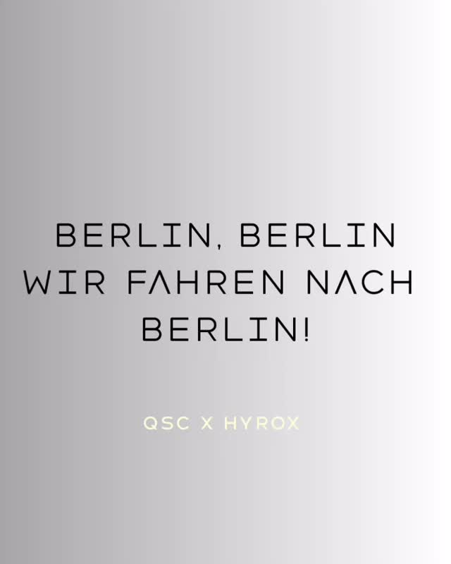 BERLIN, BERLIN – WIR FAHREN NACH BERLIN.
Wir starten bei QSC eine feste 14-Wochen HYROX Prep
mit dem klaren Ziel: HYROX Berlin Ende Mai 🏁
Die Prep ist kein reiner Laufkurs,
sondern eine strukturierte Vorbereitung aus
Laufen · Strength · Conditioning · Technik.
✔️ Begrenzte Teilnehmerzahl
✔️ 14 Wochen Commitment
✔️ geschlossene Gruppe
✔️ für alle geeignet, da freie Wahl des Race-Formats:
– Single
– Double (auch Mixed)
– Staffel (4er Teams)
🗓️ Start: 15.02.
🕧 Sonntags · 12:15 Uhr
⏱️ 90 Minuten
👉 Du hast Fragen oder bist dir noch unsicher?
Dann komm zu unserem HYROX Infoabend:
🗓️ 10.02.
🕣 20:30 Uhr
📍 QSC
Hinweis:
Falls du nicht spontan beim Infoabend dabei sein kannst,
melde dich gern bei uns –
wir schicken dir alle Infos im Anschluss per Mail.
👉 Anmeldung zur HYROX Prep:
direkt beim Trainer im QSC,
per Mail oder WhatsApp
oder nach dem Infoabend.
Unser Ziel: geschlossen als QSC Crew nach Berlin fahren
und gemeinsam einen richtig starken Tag erleben 🖤#QSC
#QSCcrew
#HYROXPrep
#RoadToBerlin
#HYROXBerlin