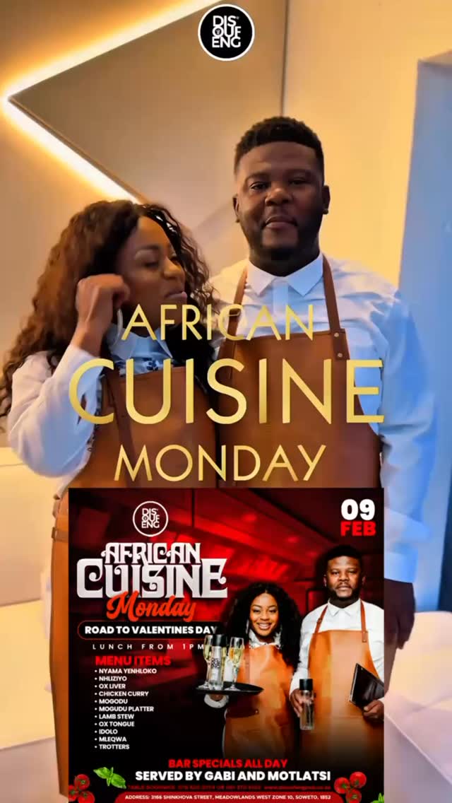 African Cuisine Monday with our favorite couple ❤️
#roadtovalentine #africancuisinemonday