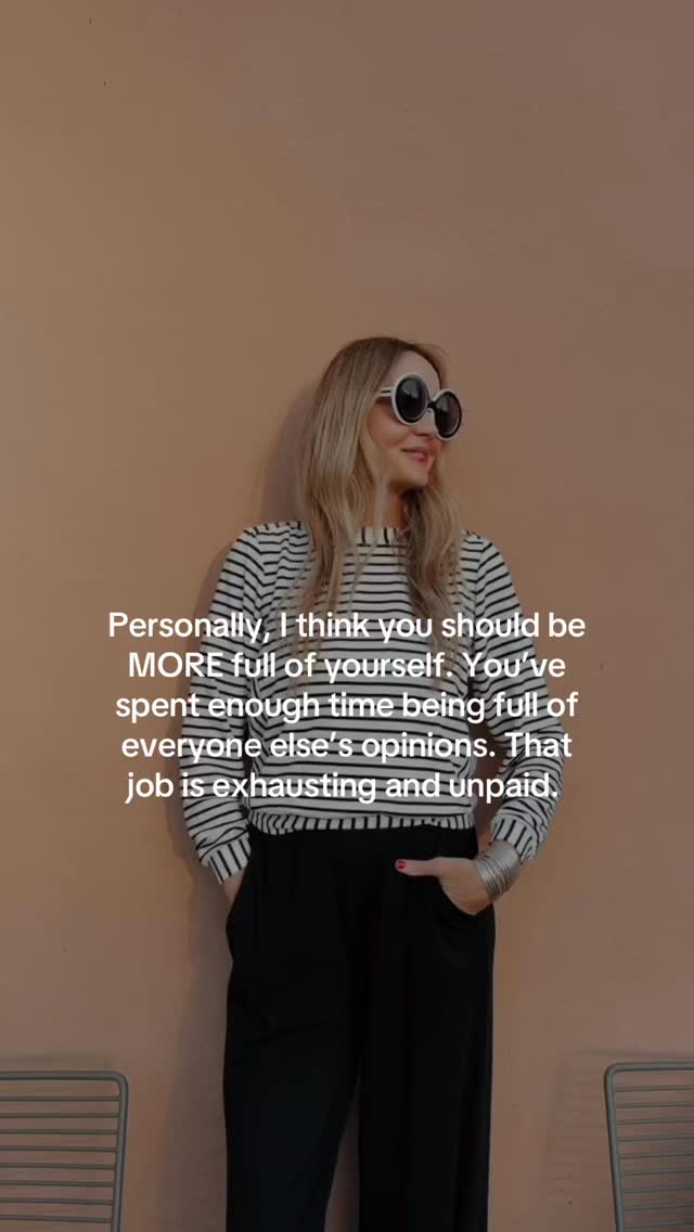 You are not here to be full of everyone else.
That job is exhausting.
And unpaid.
It is true not everyone likes it when women realize their power. That has never been a useful reason not to do it.
@thegoldenbrandco for more 💋
Thank you @lacsonravello for outfitting me so beautifully.