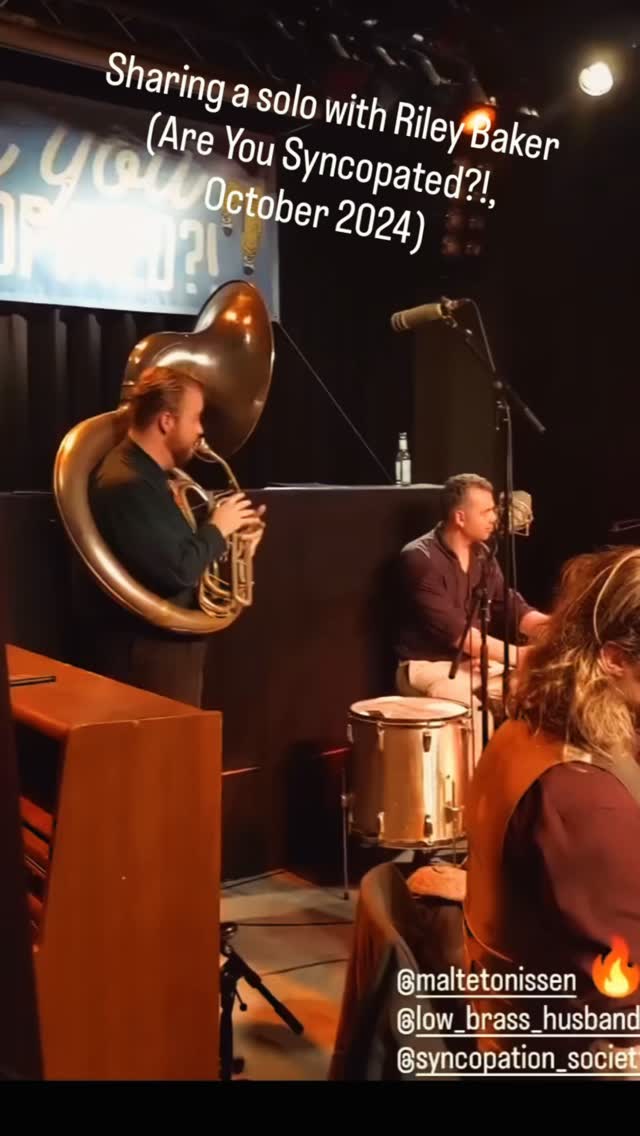Great memory, back in October 2024 at the final jam of the “Are You Syncopated?!” festival in Berlin.
Sharing a solo with Riley Baker.
@low_brass_husbandry
Captured by @tessfraunandez
#jam #bass #tradjazz #solo #vintage