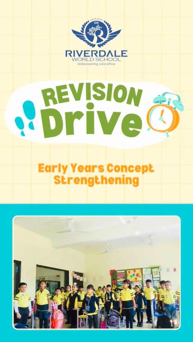 At RWS Kindergarten, revision is a joyful journey of reinforcing concepts and building confidence.
Our little learners are enthusiastically revising Hindi, English, Mathematics, EVS, and Rhymes through engaging activities, interactive discussions, and fun-based learning methods.💫
With guided practice and joyful participation, our students are strengthening their fundamentals and preparing themselves with confidence and clarity.
Admissions Open 2026–27 | Playgroup to XII
#RiverdaleWorldSchool #RWSKindergarten #RevisionTime #LearningWithJoy #StrongFoundations #EarlyYearsEducation #HolisticLearning #AdmissionsOpen2026 #PlaygroupToXII #SchoolLife #ConfidentLearners #QualityEducation #CBSE #ChhattisgarhSchool #Mahasamund #BestSchoolInMahasamund 🎓🌍✨📚