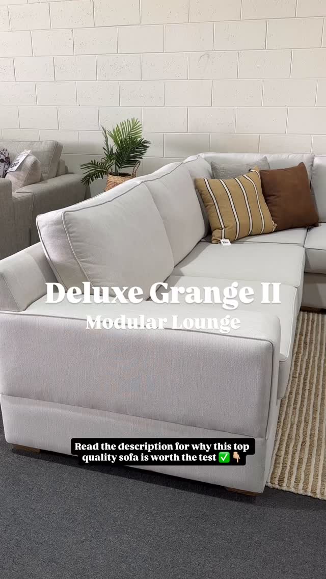 One sit and you’re sold. Trust us!
Our Deluxe Grange II Corner Modular Lounge does all the talking and delivers next-level comfort with its Luxura memory foam seating, a reversible chaise, and easy-clean Fibreguard fabrics made for real life. The comfort and quality is next level!
MADE RIGHT HERE IN SYDNEY 🇦🇺
Size - 3400mm x 2650mm (custom sizing available)
Customise the colour, customise the layout — and enjoy Sydney-made quality with quick turnaround times.
Your dream lounge starts here at @knownforloungessydney
Easy clean Assent Fabric from @fibreguard
#modularsofa #cornerlounge #fibreguardfabrics #australianmade #furniturestore