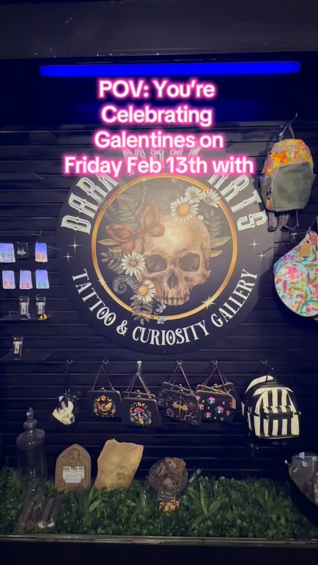 Join us this FRIDAY (2/13)
10-5(ish) First come, first served!
#tattooshop #abq #galentinesday #femaletattooist #shopsmall
