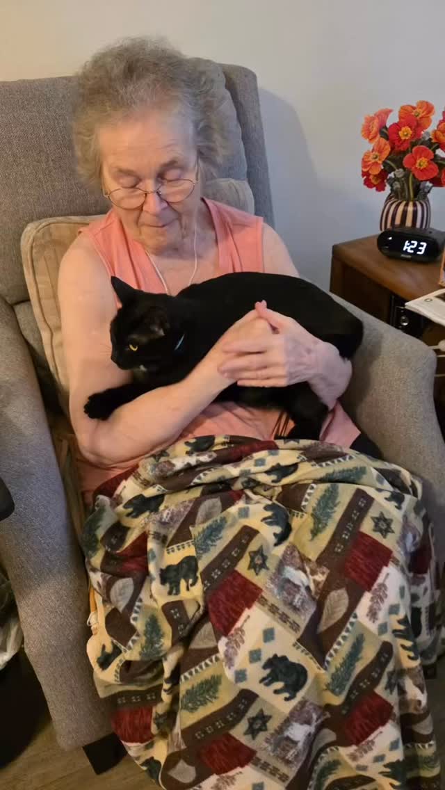 There is something truly magical about the quiet connection between a gentle kitty and a kind heart. 💙🐾
Our Purrs for Comfort visits at O’Connor Woods Assisted Living continue to remind us why this program means so much.With every soft purr, warm cuddle, and shared smile, our Oreo’s Haven kitties bring comfort, companionship, and a little extra light to the residents we are so honored to spend time with.
These moments are simple… but powerful.A paw in a hand.A quiet laugh.A peaceful purr resting on someone’s lap.
This is what love in action looks like — and we are endlessly grateful to O’Connor Woods for welcoming our little ambassadors of comfort, and to our amazing supporters who make programs like this possible.
One purr at a time. 🐾💙
With love,Oreo’s Haven