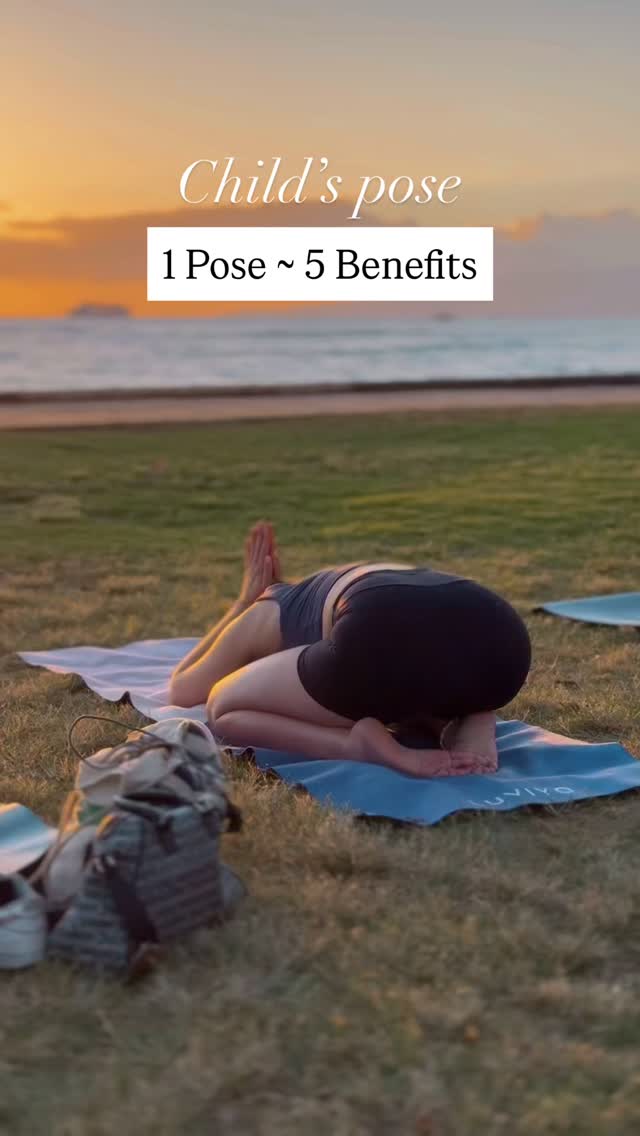 🧘🏼♀️ Child’s Pose (Balasana) ~ 5 Benefits
1️⃣ Calms the nervous system
The forward-folding shape gently signals safety to the body, helping shift out of fight-or-flight and into rest-and-digest.
2️⃣ Releases tension in the low back & hips
This pose softly decompresses the spine while allowing the hips and sacrum to relax — especially helpful after sitting or stress.
3️⃣ Encourages deeper, slower breathing
With the torso supported, the breath naturally drops into the back ribs and belly, supporting relaxation and presence.
4️⃣ Reduces mental overwhelm
Child’s Pose offers a moment of pause — grounding the mind, quieting racing thoughts, and creating space to reset.
5️⃣ Creates a sense of emotional safety
The inward, protective shape can feel deeply comforting, making it supportive during emotional fatigue, stress, or burnout.
Experience the benefits of this pose (and MORE) in one of our classes @otryogahawaii
🌺 BOOK YOUR SPOT:
www.overtherainbowyoga.com