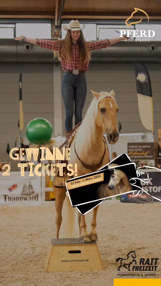 🥳 Gewinnspiel - Pferd Bodensee 🥳
•
Bald ist es soweit und die @pferdbodensee in Friedrichshafen geht wieder los vom 27.02.-01.03.2026 🤍
Sui und ich treten täglich auf und dürfen 2-Tickets für einen freien Eintritt verlosen! 🍀
Wir freuen uns riesig auf die Messe! Bist du auch dabei? 😍
•
Um mitzumachen müsst ihr folgendes tun:
1️⃣ Folgt uns @lusitano_suerto und @raitfreizeit
2️⃣ Markiert 2 Reitfreunde 💫
3️⃣ Liked diesen Beitrag 💖
4️⃣ Extra-Losglück 🍀 – teilt den Beitrag in eurer Story!
🎁 Auslosung: Die Gewinner werden direkt hier am 23.02.2026 bekanntgegeben!
Wir wünschen euch ganz viel Glück und vielleicht sehen wir uns bald in Friedrichshafen! ✨🐴❤️
📜 Rechtlicher Hinweis:
Dieses Gewinnspiel steht in keiner Verbindung zu Instagram oder Meta und wird nicht von Instagram gesponsert, unterstützt oder organisiert.
Teilnahme ab 18 Jahren. Der Rechtsweg ist ausgeschlossen. Eine Barauszahlung der Gewinne ist nicht möglich.
Die Gewinner werden per Zufall ermittelt und hier bekanntgegeben.
Mit der Teilnahme erklärt ihr euch einverstanden, dass wir euren Namen im Rahmen der Gewinnbekanntgabe nennen dürfen. Versand nur innerhalb Deutschlands.