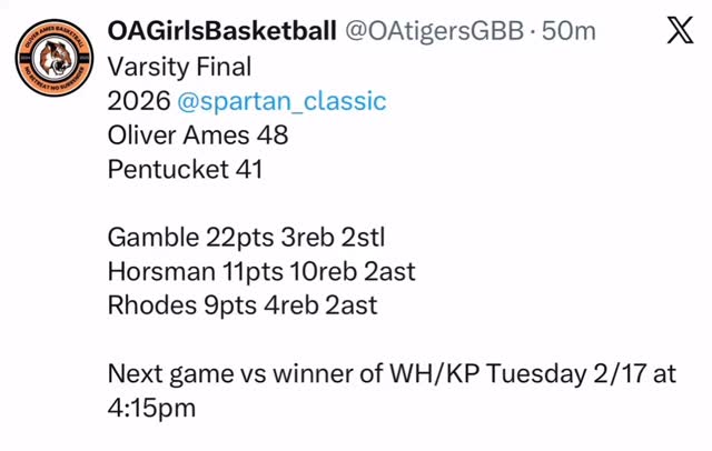 A monster game from @maeve.horsman @averygamble11 & @_mari.rhodes_ for @oagirlsbasketball_ to get the win! These girls have been putting up numbers & amazing games for DBBC for years!! Congrats girls on a great win over Pentucket! Possible DBBC match-up with another DBBC star @tatummorgan_ Could be epic! #danabarrosbasketballclub #dbyl #basketballislife #girlsbasketball #leaders