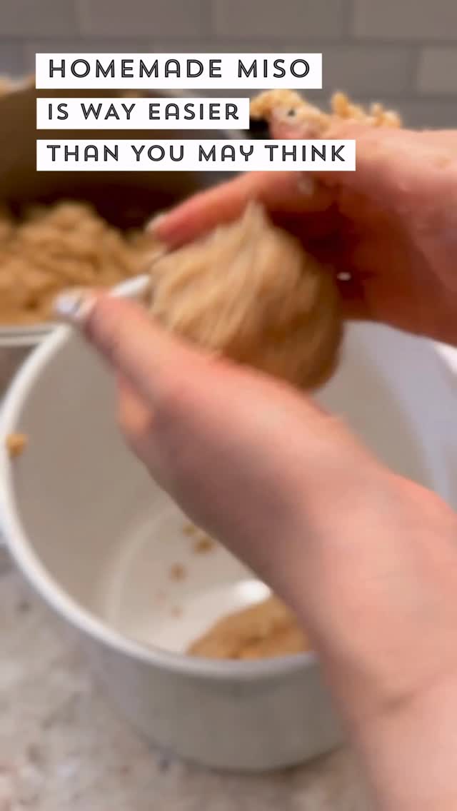 ✨ Homemade Miso Is Easier Than You Think ✨
Yes — real, traditional Japanese miso made at home 🍲
And it’s one of the best things you can do for your gut.
I want more people to experience how simple, nourishing, and rewarding homemade miso can be — and to fall in love with fermentation, just like I did 🤍
🫘 Ingredients (Serves 4)
- 600g dried yellow soybeans (≈1.5kg cooked)
- 350g natural sea salt
- 1.2kg dried koji (fresh koji if available)
- 350ml soybean cooking liquid
- 20g sea salt (for surface)
- Sake spray (about ½ Tbsp sake)
📝 Instructions (Short Version)
1. Soak soybeans for 24 hours
2. Cook until finger-soft
3. Mash while warm
4. Mix with salt + koji
5. Add cooking liquid gradually
6. Pack tightly, remove air
7. Salt, spray sake, weigh down
8. Ferment 6+ months in a cool, dark place
CHECK OUT MY WEBSITE @KOJIANDMORE.COM FOR MORE DETAILS.
Homemade miso isn’t just food —
it’s living fermentation, tradition, and your own “microbial fingerprint.”
No two batches are ever the same.
Would you join an online or in-studio miso-making class in the future?
Comment or DM me — it’s coming soon!
#miso #misomaking #japanesefood