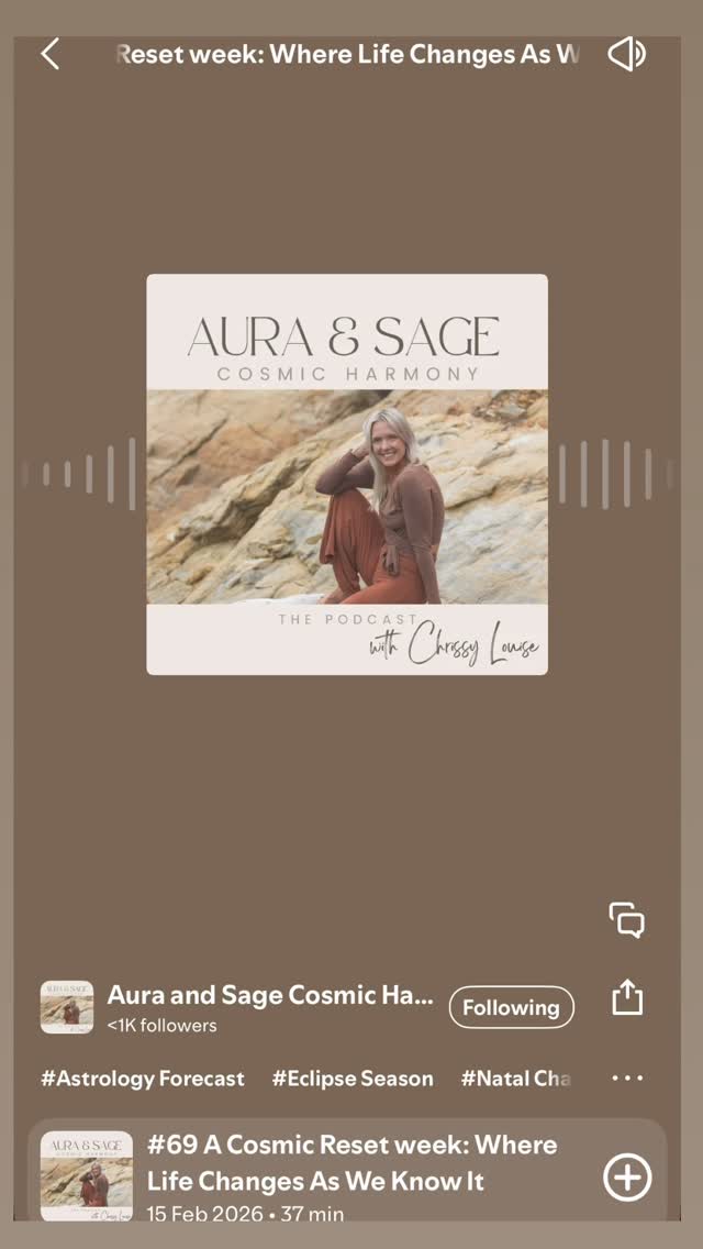 A Cosmic Reset is brewing… this week will change the trajectory of our path 1000%
Now individually, how that looks? Unfortunately it depends on your specific natal chart. Don’t have one? Go to auraandsage.com/starchart to generate your now.
Collectively, it will certainly be an illusion shattering week which completely splits reality even moreso than it already is.
I’m excited for this week. Bring it on.
✨
#cosmicharmony #astrology2026 #eclipseastrology #newmoonaquarius